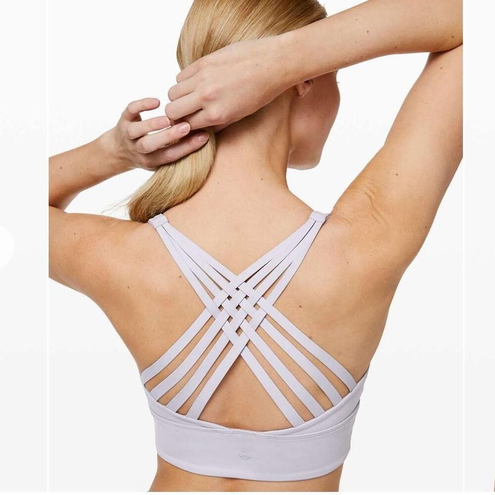 Lululemon Free to Be Moved Bra in Silver Lilac Size 6